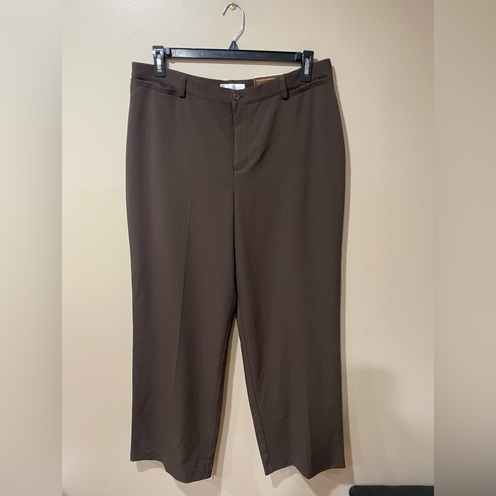 Christopher & Banks Women's Dark Brown Straight Leg Pants